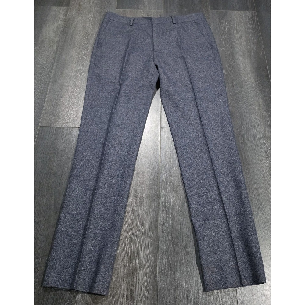 Bonobos Italian Wool Slim Fit Pants Men 32x32 Blue Stretch Office Preppy Comero